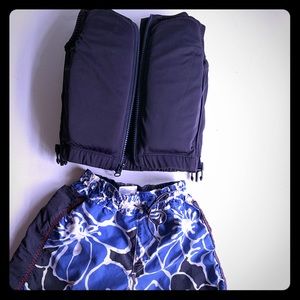 Boys size S swim vest and trunks